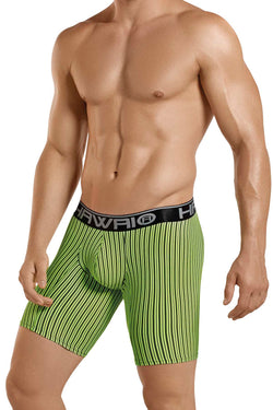 Hawai Black & Lime Green Stipe Boxer thumbnail 1