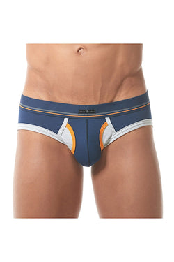Gregg Homme Navy Sense Ribbed Modal Brief thumbnail 1