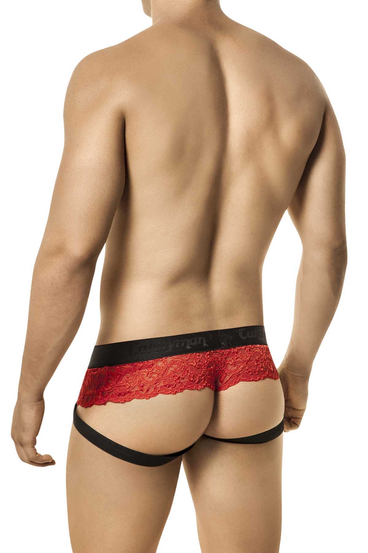 Candyman Red Lace Jock Thong