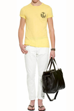 Rxmance Unisex Yellow Circle Ten Crew Tee thumbnail 2