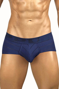PPÜ Navy-Blue Stripe Microfiber Contour-Pouch Brief thumbnail 1
