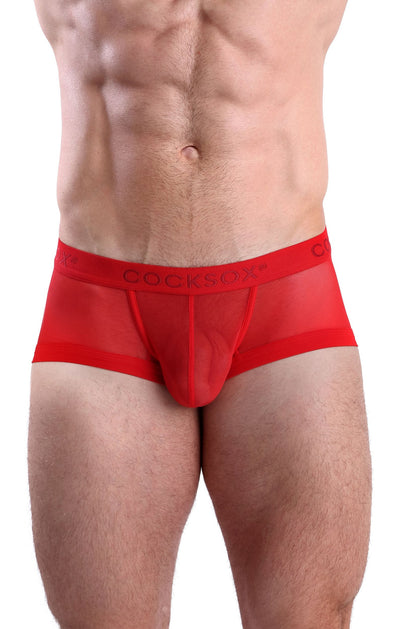 cocksox Fiery Red CX68ME Mesh Trunk