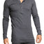 2(X)IST Charcoal Essential Long Sleeve Henley