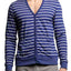 Something Strong Blue & White Something Scholarly  Cardigan