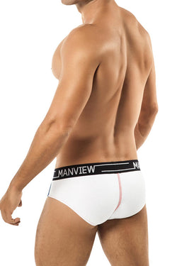 Manview White Stretch Cotton Edger Brief thumbnail 3