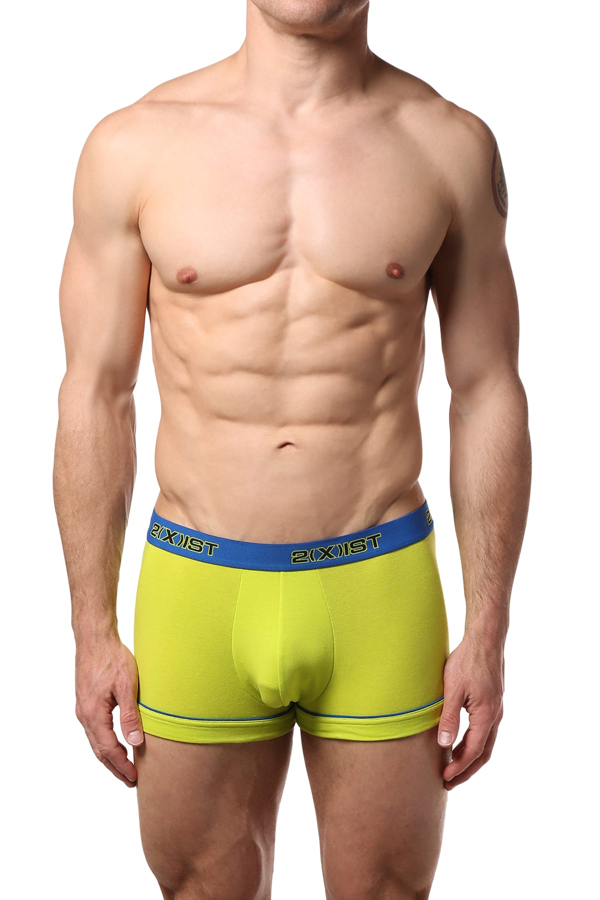 2(X)IST Lime & Blue Performance Cotton Trunk 2-Pack