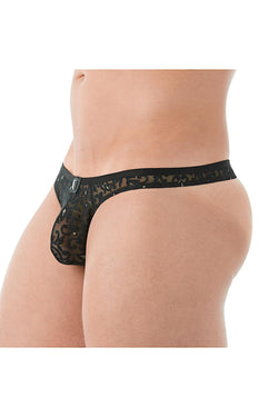 Gregg Homme Floral Burnout Rococo Mesh Thong thumbnail 1