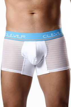 Clever White Mesh Stripe Boxer Brief thumbnail 1