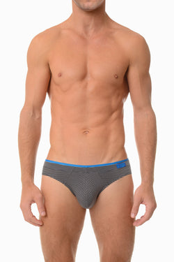 2(X)IST White & Black Stripe Barcode Modal No Show Bikini thumbnail 1
