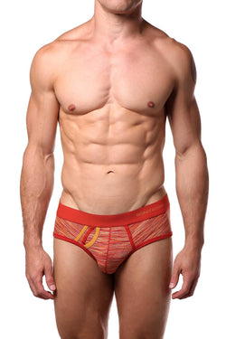 RonChereskin Orange Multi Stripe Brief thumbnail 1
