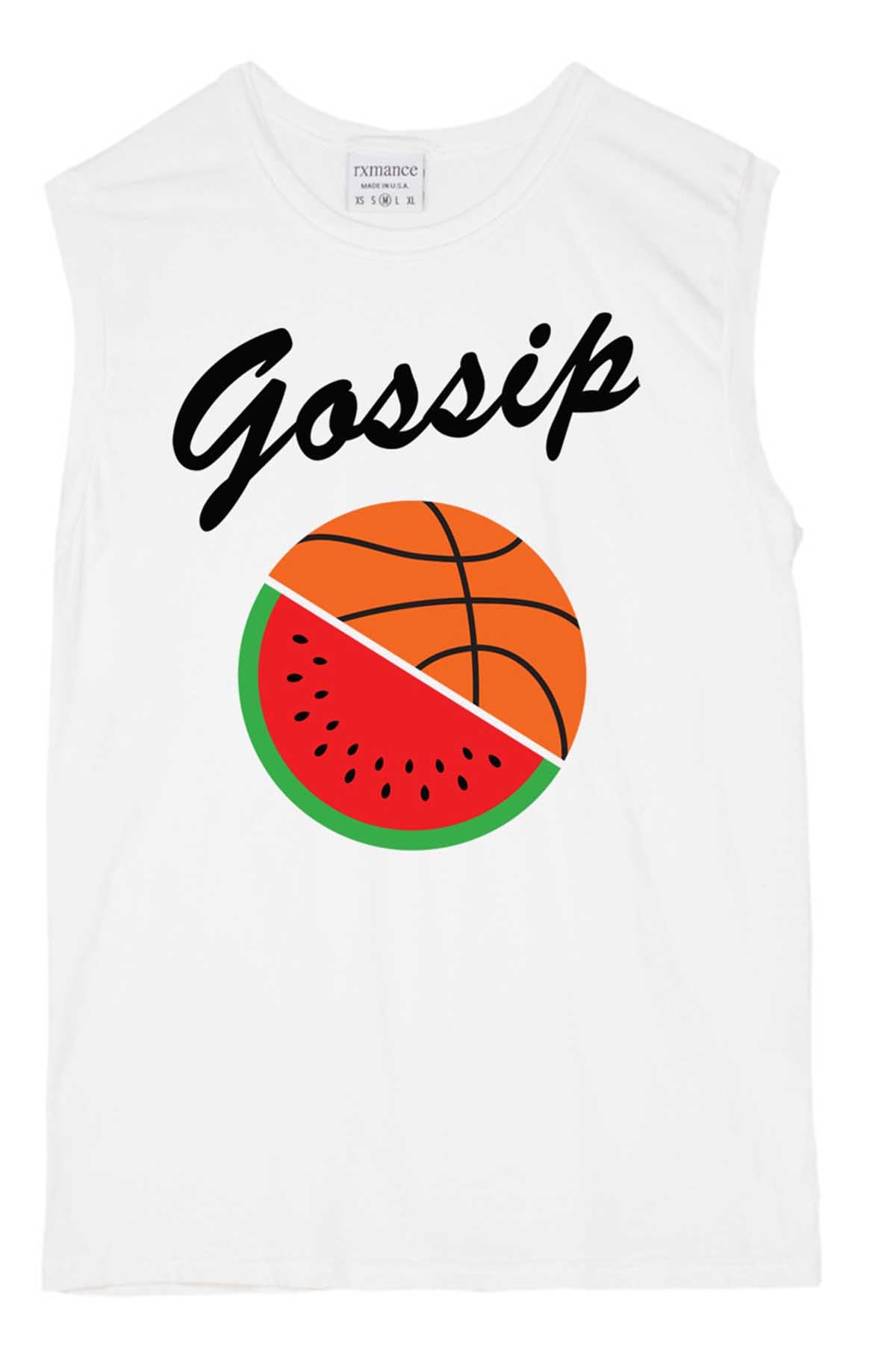 Rxmance White Gossip Muscle T