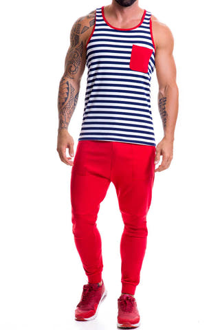 Jor Navy Stripe Tank Top