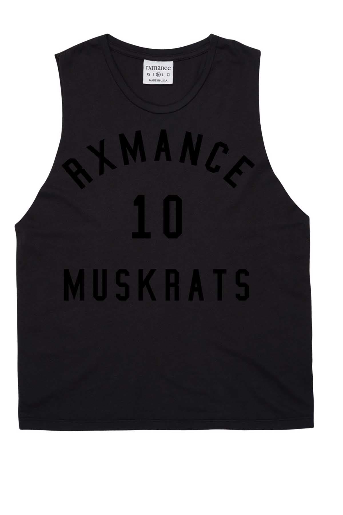 Rxmance Unisex Black Muskrats Muscle Tee