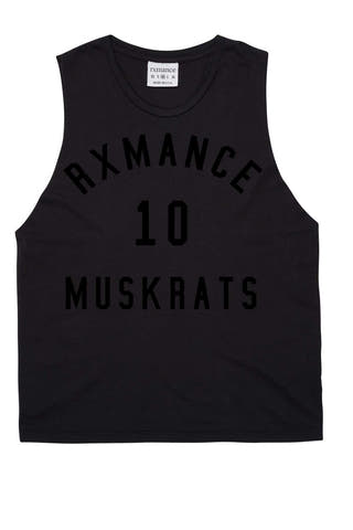 Rxmance Unisex Black Muskrats Muscle Tee