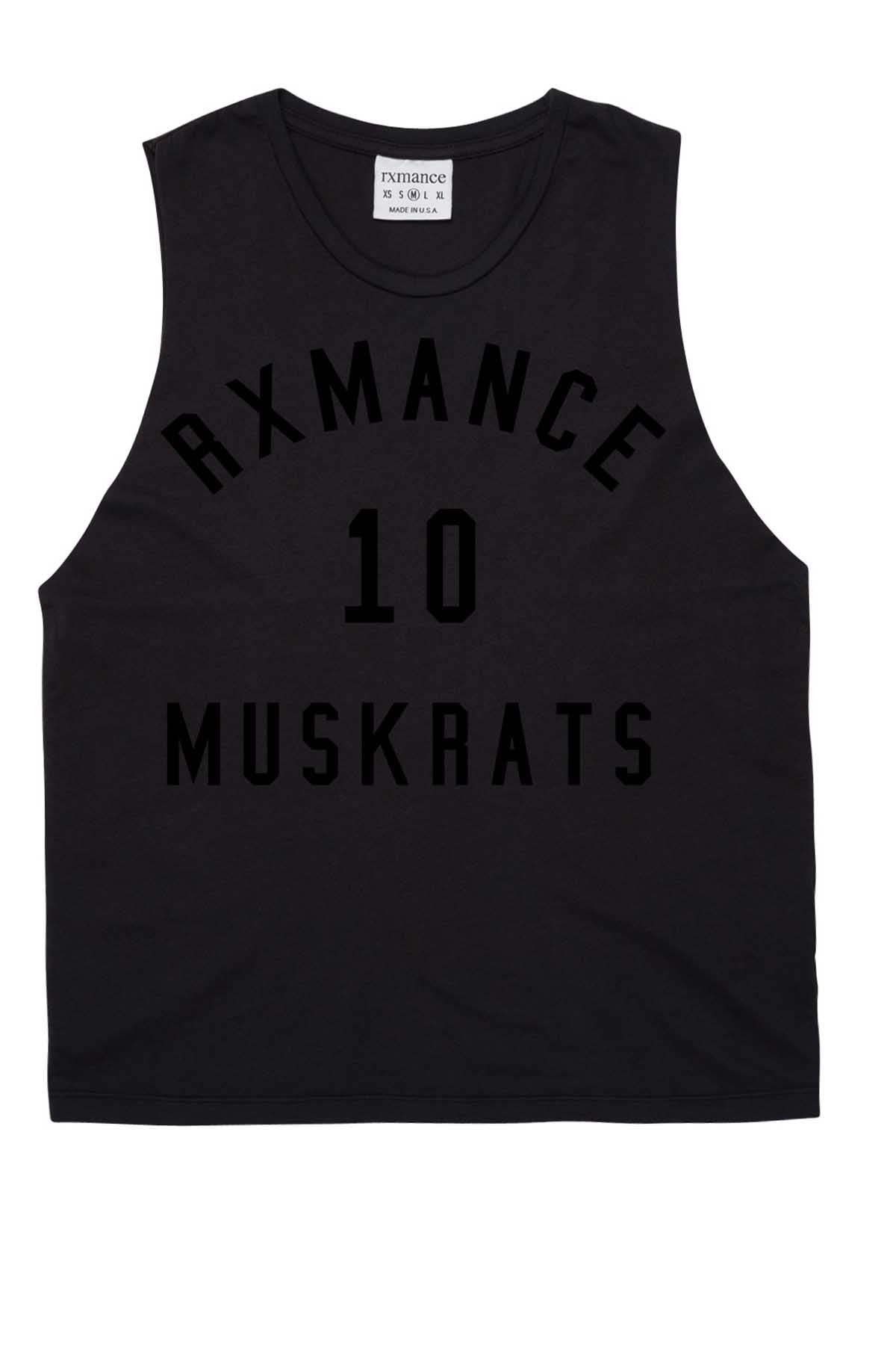 Rxmance Unisex Black Muskrats Muscle Tee