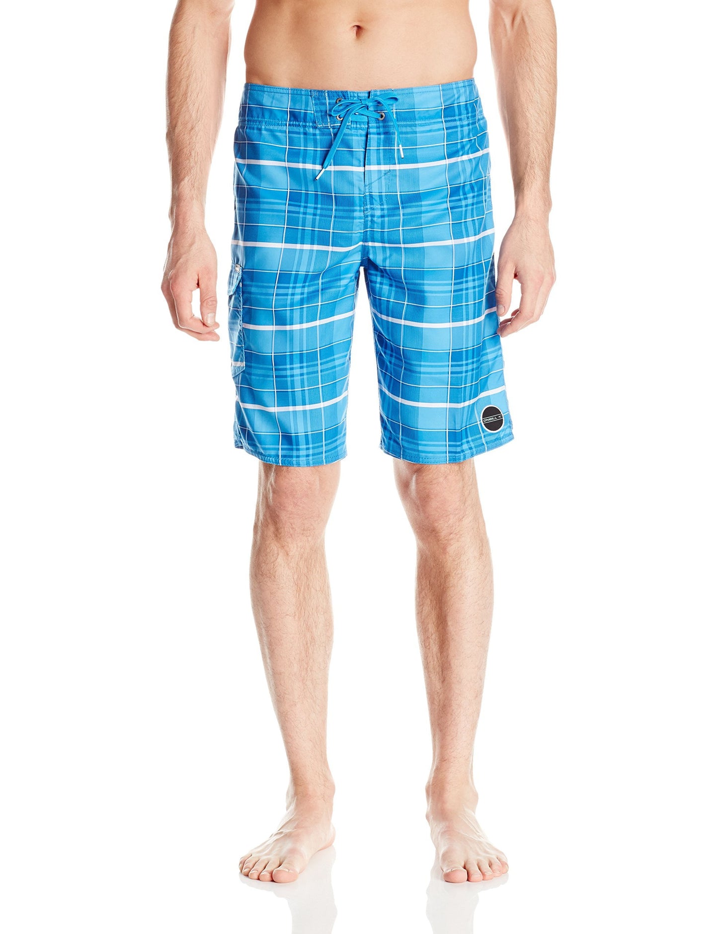 O'Neill Men's Santa Cruz Plaid Board Short Bright Blue