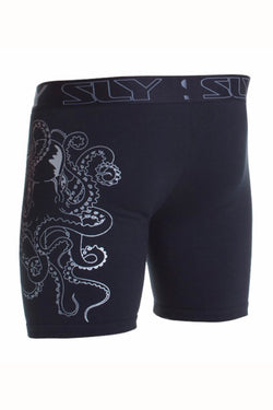 Sly Black & Silver Octopus Boxer Brief - Long thumbnail 2