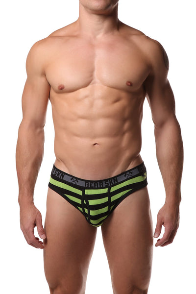 Bear Skn Greenery Stripe Bamboo Brief