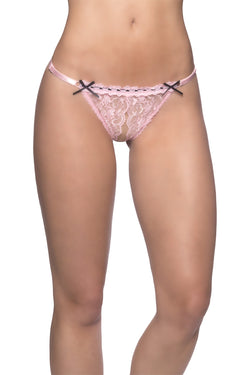 Oh La La Cheri Pink Crotchless Thong thumbnail 2