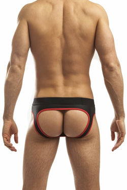 Jack Adams Black & Red Bodyflex Mesh Army Fly Jock-Brief thumbnail 4