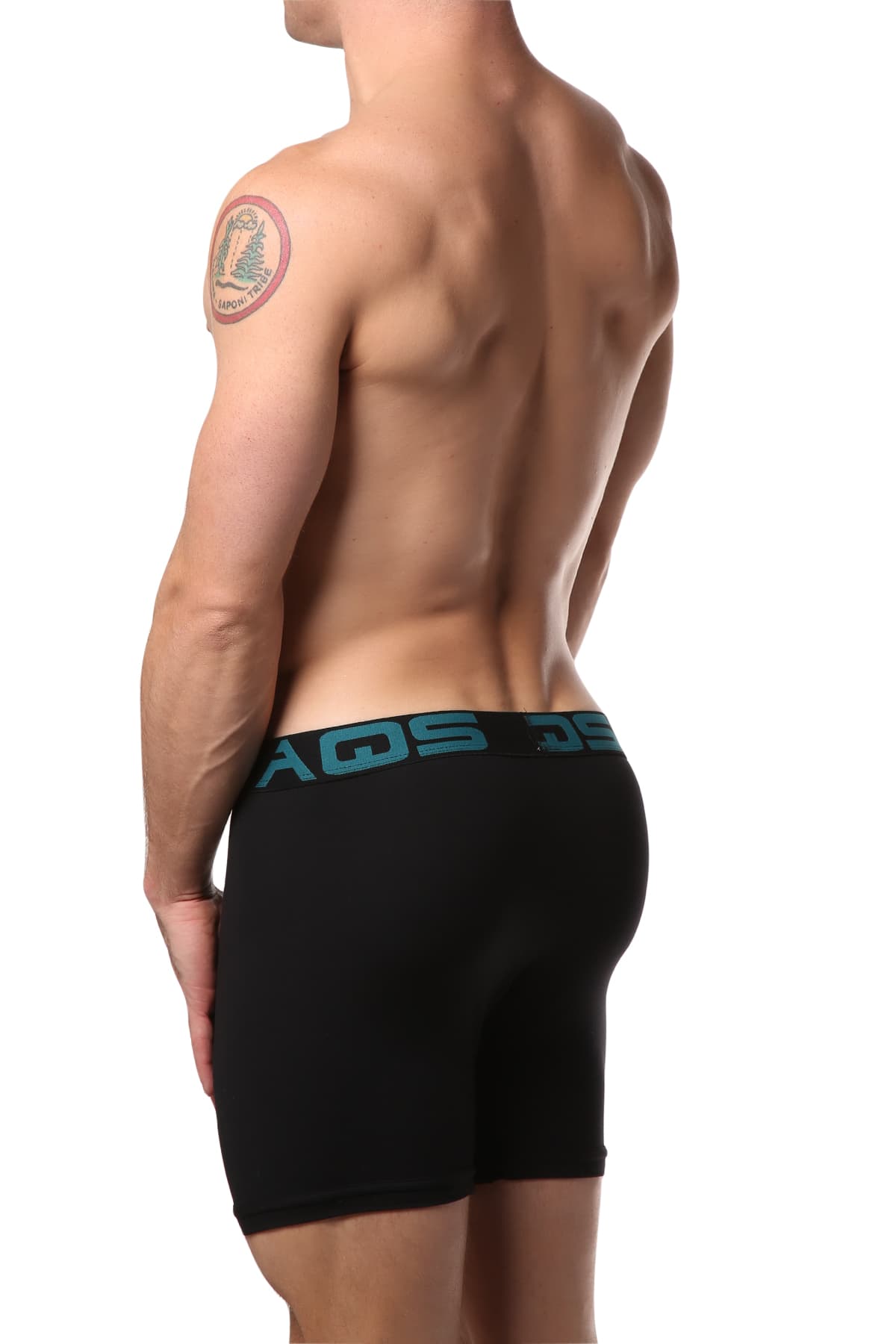 AQS 3pk Teal, Black & Burgundy Stripe Boxer Brief