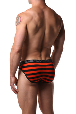 Bear Skn Tangerine Stripe Bamboo Brief thumbnail 3