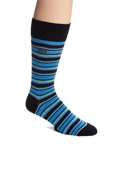 Calvin Klein Stripe Socks Blue Shoe Size 7-12
