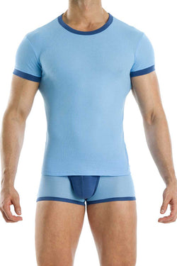 Modus Vivendi Blue Perforated T-Shirt thumbnail 1