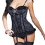Coquette Black Flocked Power Net Corset