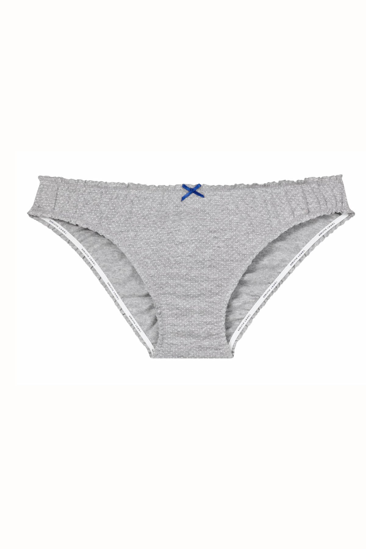 Tommy Hilfiger Heather-Grey Dot Ruched Bikini Brief