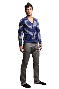 Something Strong Blue & White Something Scholarly  Cardigan thumbnail 2