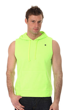 Zutoq Lime Green Zasted Sleeveless Hoodie thumbnail 2
