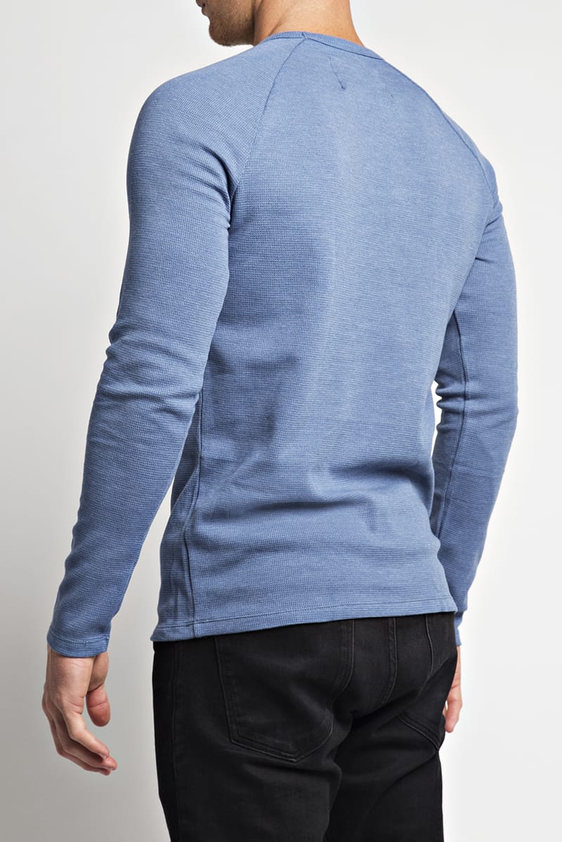 Trend Blue Waffle Henley