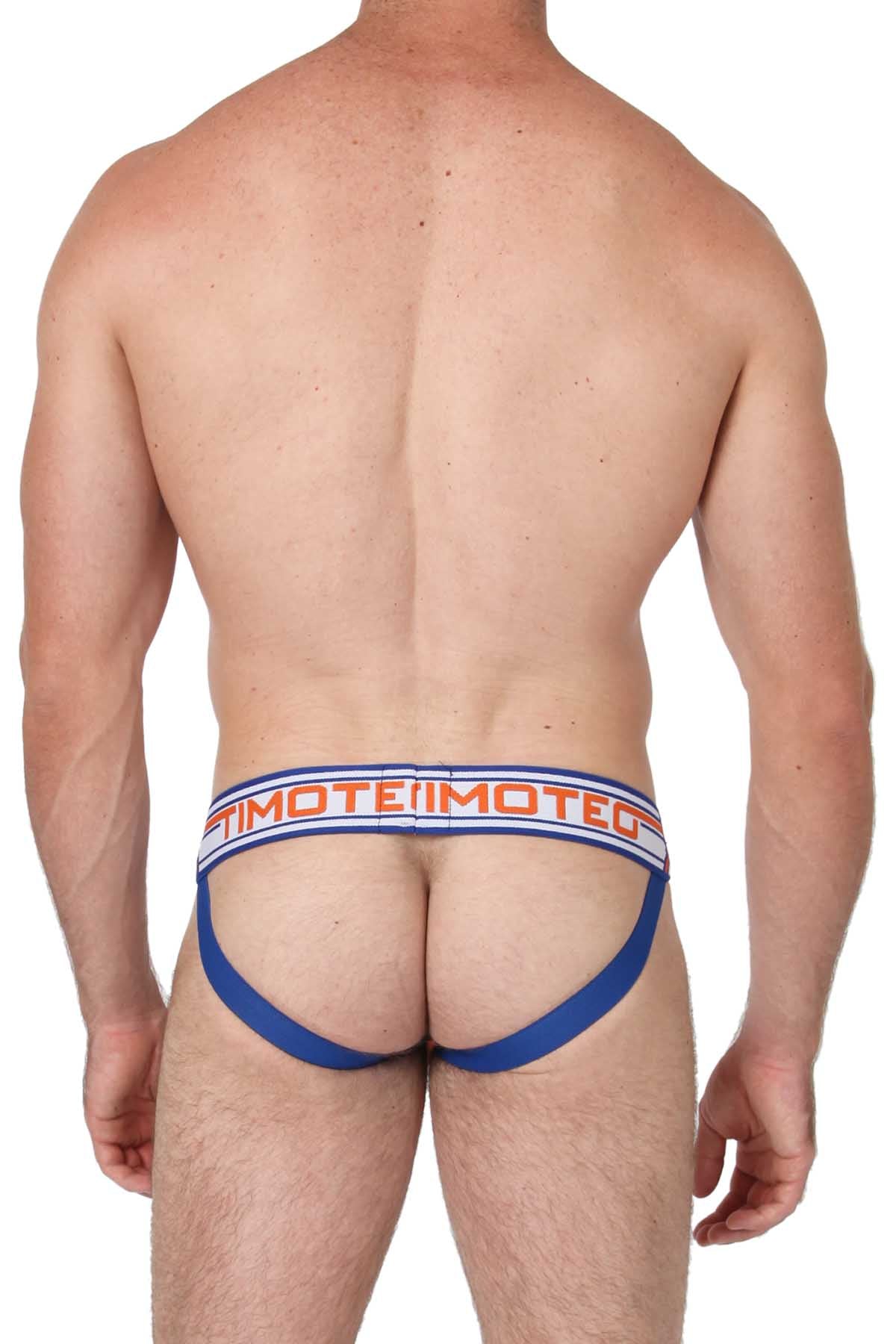 Timoteo Orange & Blue Jet Stream U-Bulge Jockstrap
