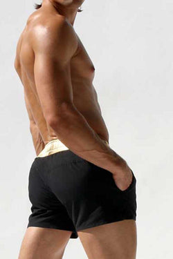 Rufskin Black & Gold Delon Microfiber Swim Shorts thumbnail 3