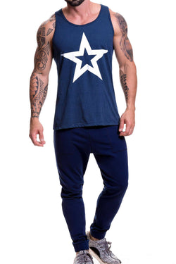 Jor Navy-Blue Turin Tank Top thumbnail 1