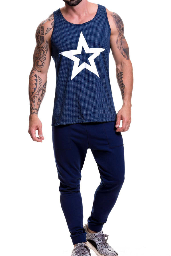 Jor Navy-Blue Turin Tank Top