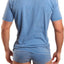 Papi Blue Swept Mineral-Wash V-Neck Tee