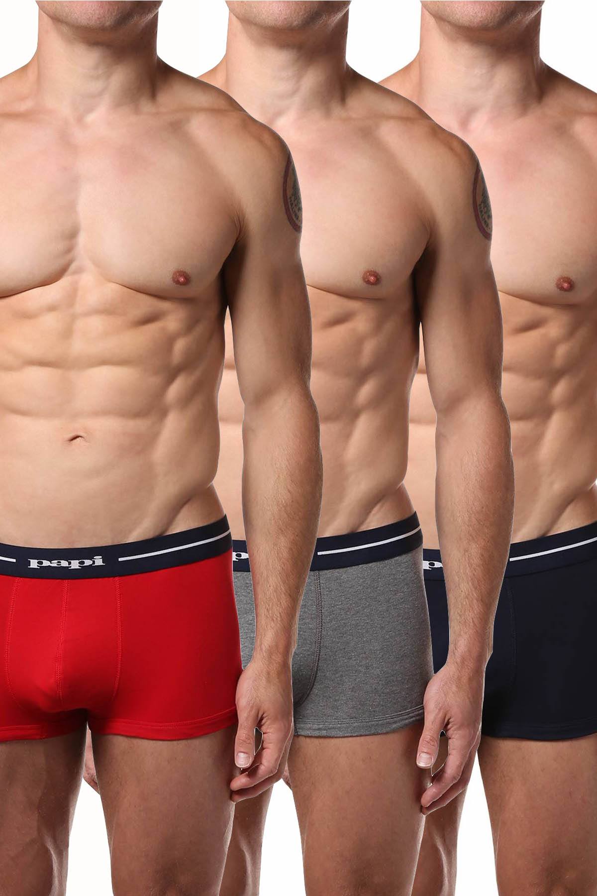 Papi Red/Grey/Navy Nautical Brazilian Trunk 3-Pack
