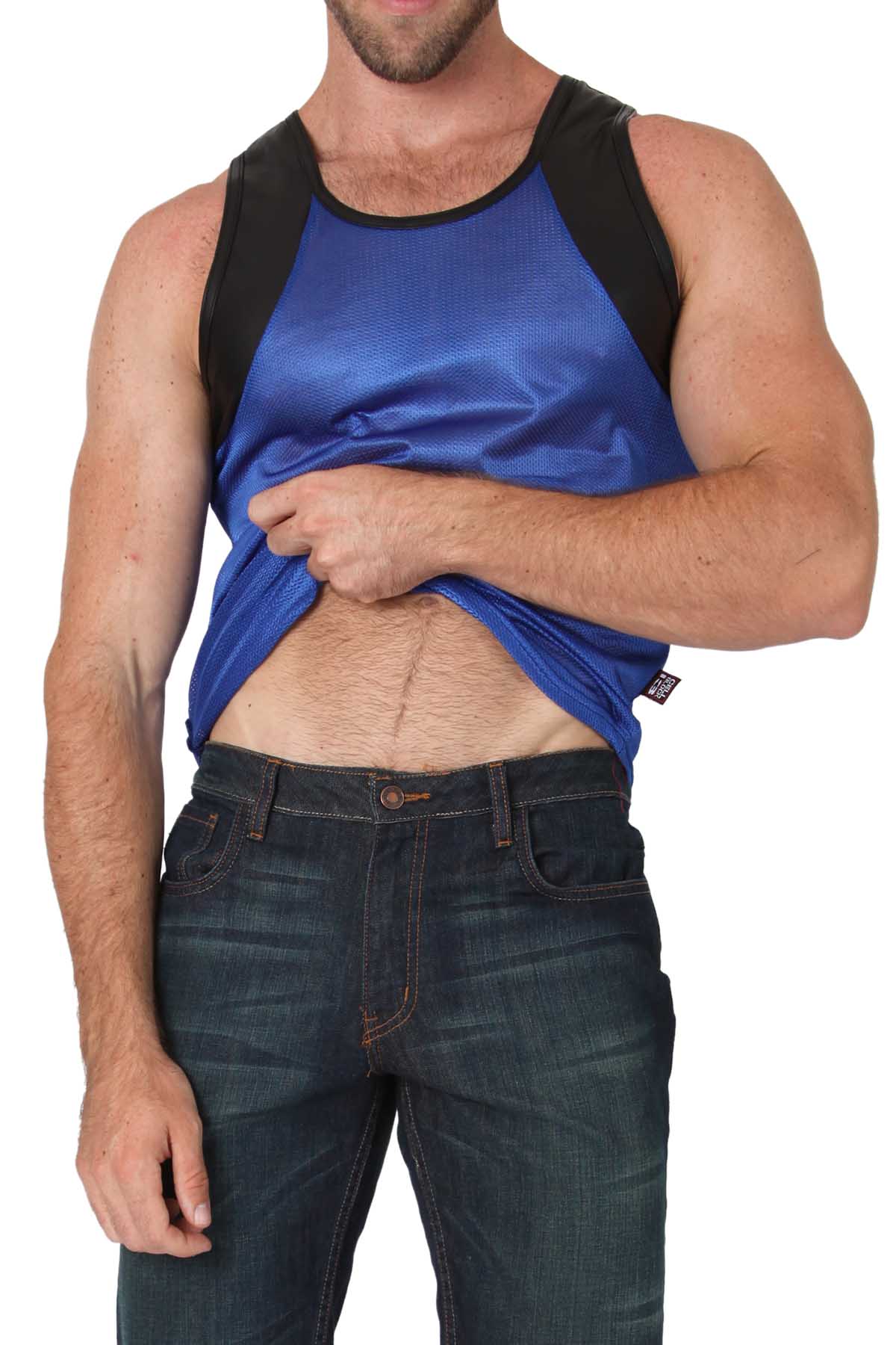 Timoteo Blue Covert Harness Tank Top