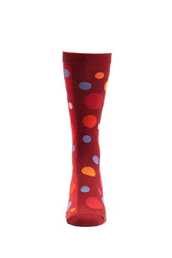 Ozone Red Dual Dots Crew Sock thumbnail 2