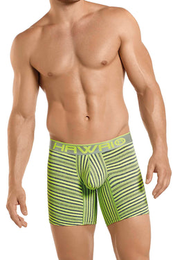 Hawai Lime Green & Grey Stipe Boxer thumbnail 1