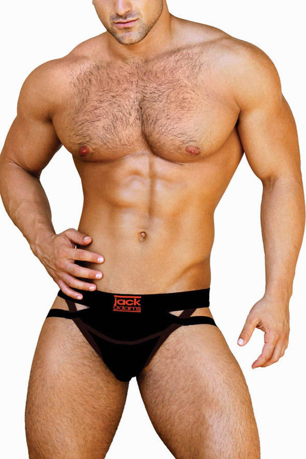 Jack Adams Solid Black Ranger Fly X Jockstrap