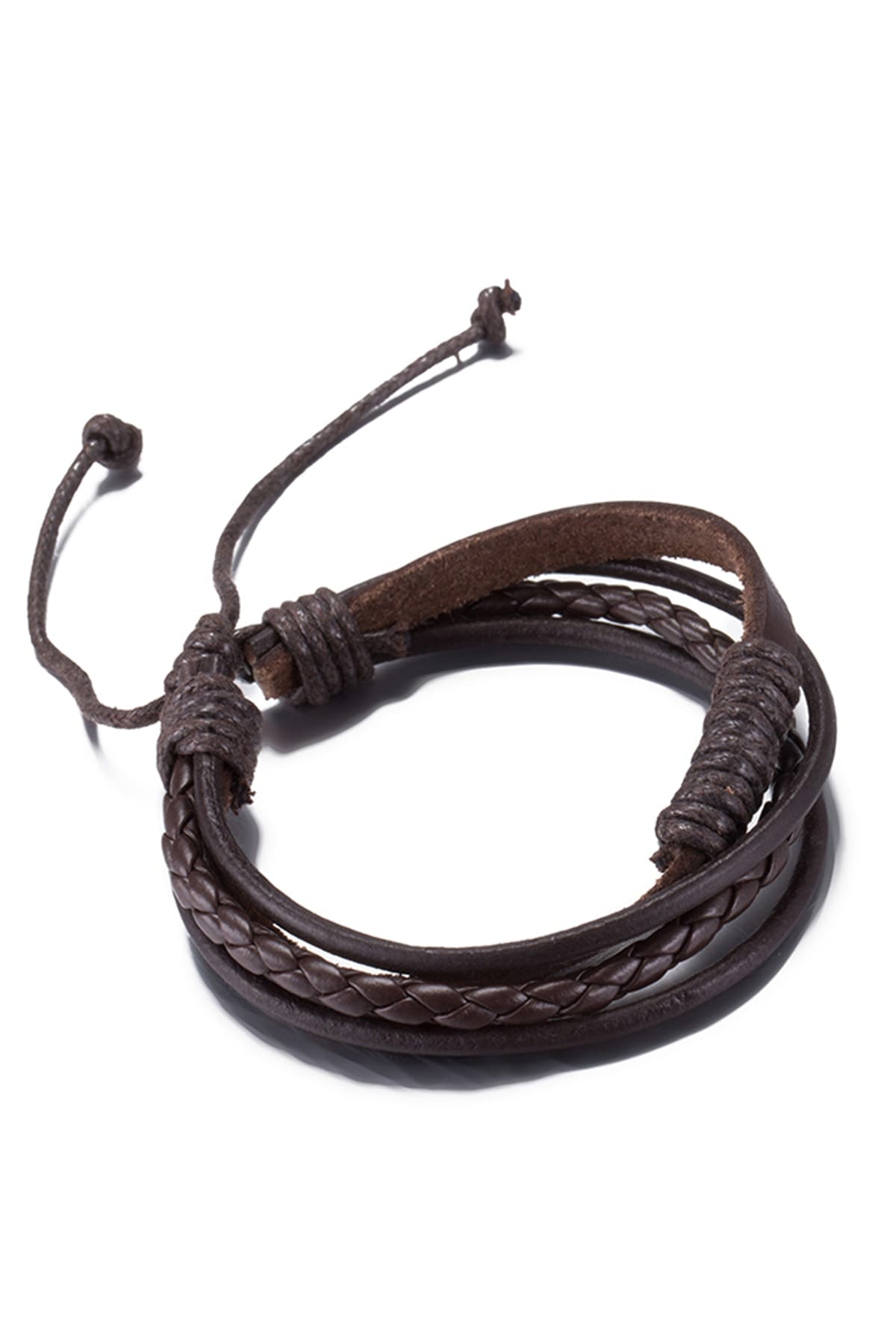Brown Vintage Fashion Strap Leather Rope Wristband Bracelet