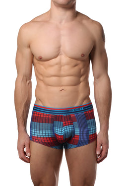 2(X)IST Blue-Jewel Plaid Mod Modal No-Show Trunk thumbnail 1