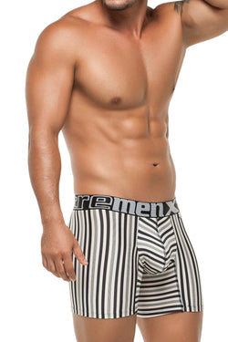 Xtremen Grey Classic Stripes Microfiber Boxer Brief thumbnail 2