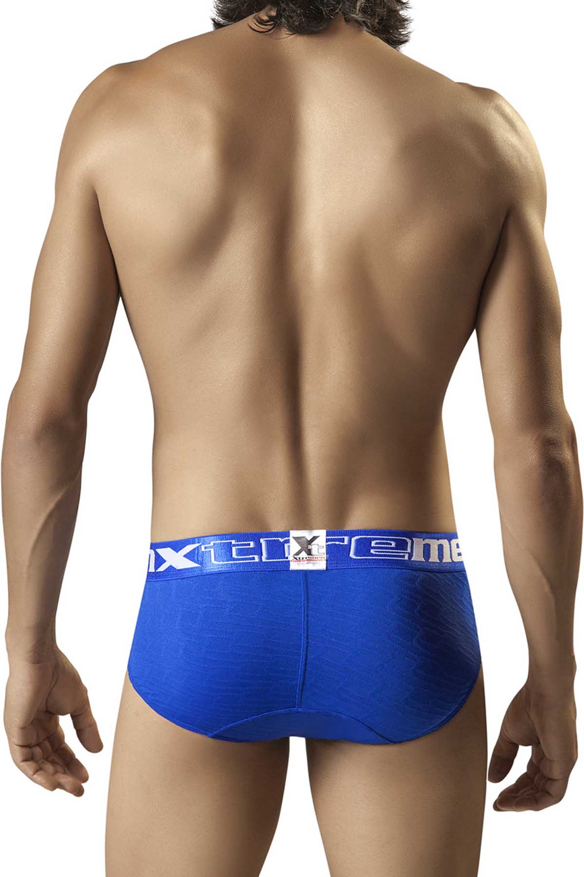Xtremen Blue Microfiber Jacquard Brief