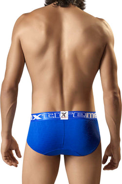 Xtremen Blue Microfiber Jacquard Brief thumbnail 4