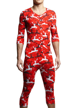 Trend Red Reindeer Playtime Onesies thumbnail 3