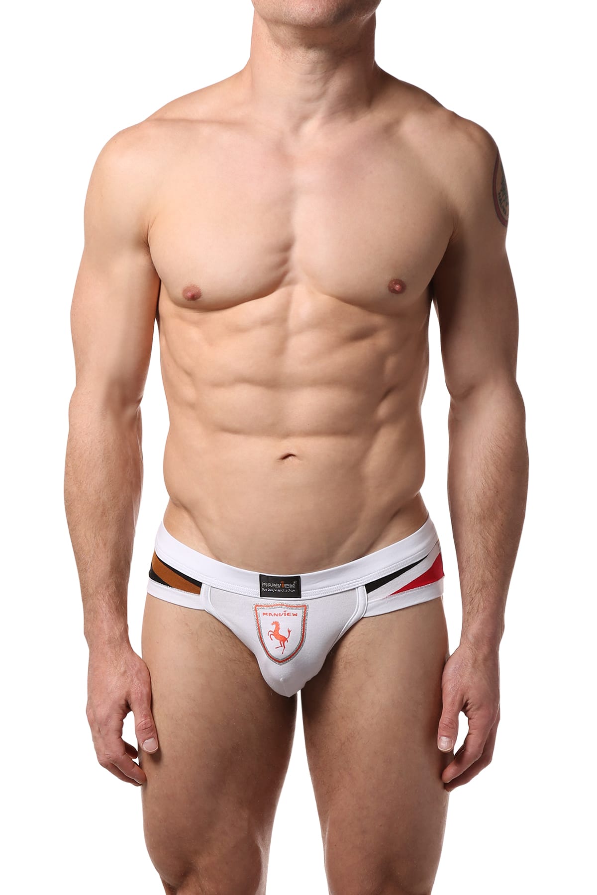 Manview Red Striped Brief